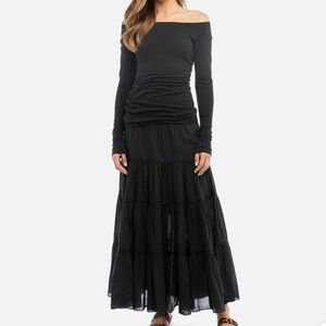 Hard tail roll down tiered skirt